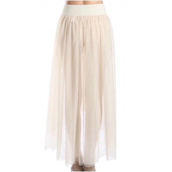 NWT Anthropologie Tulle Skirt with Flower Detail - Picture 4 of 5